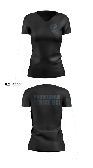 Womens Short Sleeve Vneck Shirt, Providence Police BCI, Police, Teamtime, Team time, sublimation, custom sports apparel, team uniforms, spirit wear, spiritwear, sports uniforms, custom shirts, team store, custom team store, fundraiser sports, apparel fundraiser