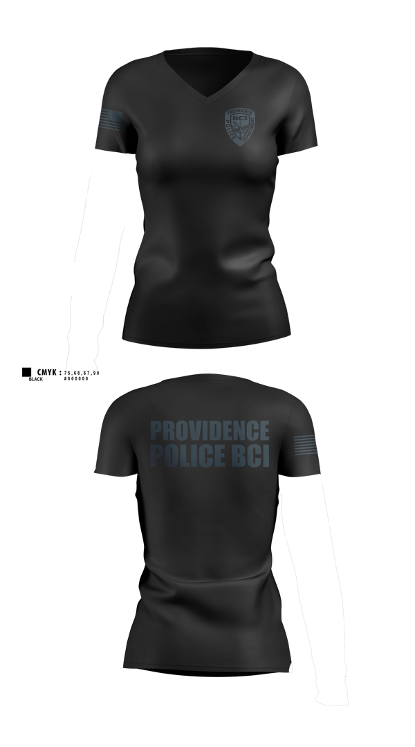 Womens Short Sleeve Vneck Shirt, Providence Police BCI, Police, Teamtime, Team time, sublimation, custom sports apparel, team uniforms, spirit wear, spiritwear, sports uniforms, custom shirts, team store, custom team store, fundraiser sports, apparel fundraiser