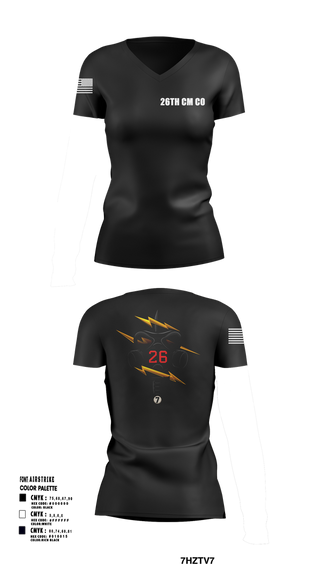 Womens Short Sleeve Vneck Shirt, 26th CM Co, , Teamtime, Team time, sublimation, custom sports apparel, team uniforms, spirit wear, spiritwear, sports uniforms, custom shirts, team store, custom team store, fundraiser sports, apparel fundraiser