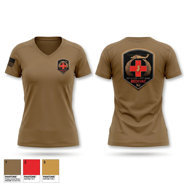 Womens Short Sleeve Vneck Shirt, 1-171 MEDEVAC, National Guard, Teamtime, Team time, sublimation, custom sports apparel, team uniforms, spirit wear, spiritwear, sports uniforms, custom shirts, team store, custom team store, fundraiser sports, apparel fundraiser