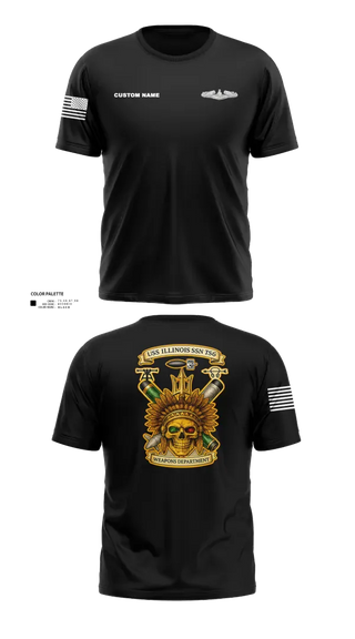 Short Sleeve Performance Shirt, USS Illinois (SSN 786), , Teamtime, Team time, sublimation, custom sports apparel, team uniforms, spirit wear, spiritwear, sports uniforms, custom shirts, team store, custom team store, fundraiser sports, apparel fundraiser