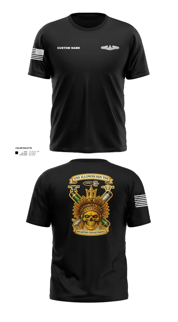 Short Sleeve Performance Shirt, USS Illinois (SSN 786), , Teamtime, Team time, sublimation, custom sports apparel, team uniforms, spirit wear, spiritwear, sports uniforms, custom shirts, team store, custom team store, fundraiser sports, apparel fundraiser