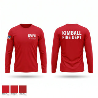 Long Sleeve Performance Shirt, Kimball volunteer fire department, Fire Department, Teamtime, Team time, sublimation, custom sports apparel, team uniforms, spirit wear, spiritwear, sports uniforms, custom shirts, team store, custom team store, fundraiser sports, apparel fundraiser