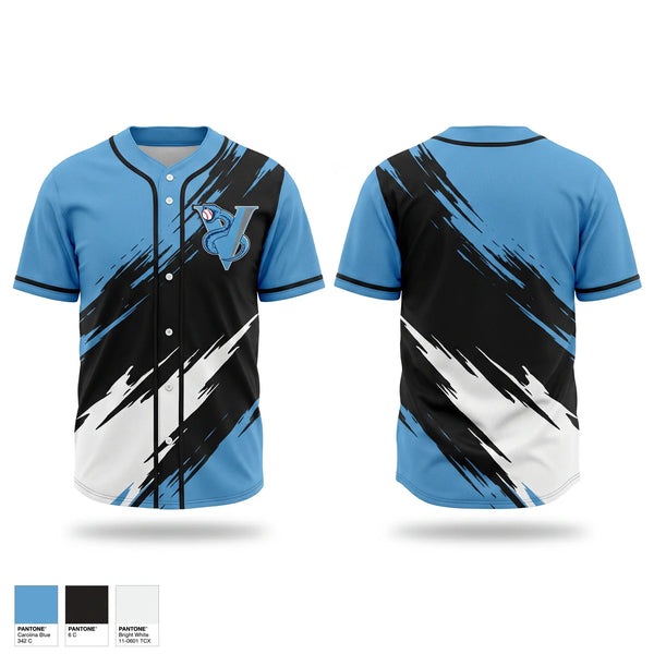 Full Button Baseball Jersey, Vipers, Baseball, Teamtime, Team time, sublimation, custom sports apparel, team uniforms, spirit wear, spiritwear, sports uniforms, custom shirts, team store, custom team store, fundraiser sports, apparel fundraiser