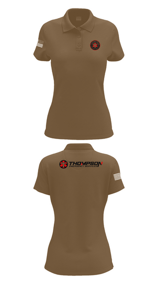 Womens Short Sleeve Performance Polo, Thompson EMS, , Teamtime, Team time, sublimation, custom sports apparel, team uniforms, spirit wear, spiritwear, sports uniforms, custom shirts, team store, custom team store, fundraiser sports, apparel fundraiser