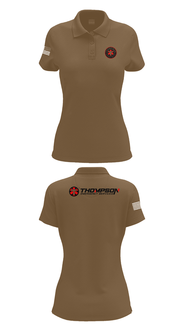 Womens Short Sleeve Performance Polo, Thompson EMS, , Teamtime, Team time, sublimation, custom sports apparel, team uniforms, spirit wear, spiritwear, sports uniforms, custom shirts, team store, custom team store, fundraiser sports, apparel fundraiser