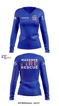 Wagener Fire Department 16386789 Women's Long Sleeve V-neck Shirt - 15