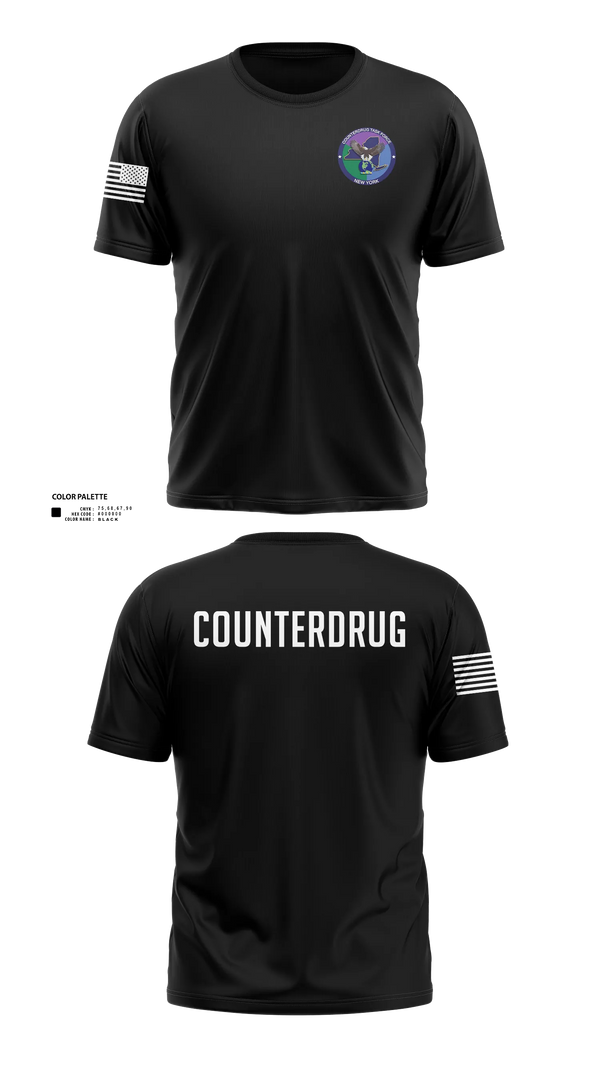 Short Sleeve Performance Shirt, New York Counterdrug Task Force, Police, Teamtime, Team time, sublimation, custom sports apparel, team uniforms, spirit wear, spiritwear, sports uniforms, custom shirts, team store, custom team store, fundraiser sports, apparel fundraiser