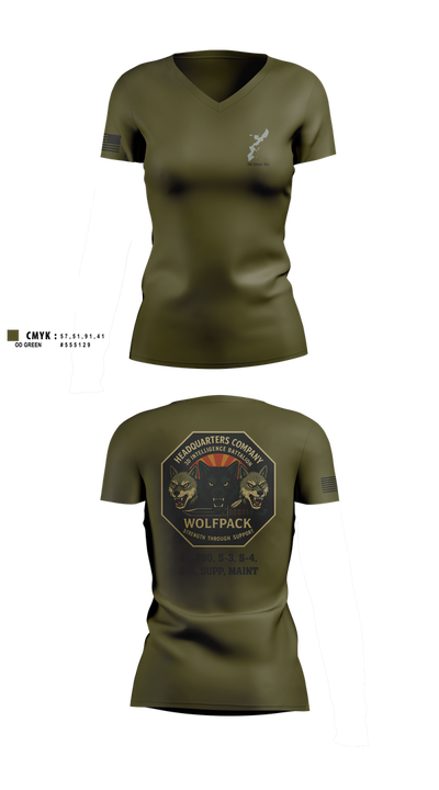3d Intel Bn 34113747 Women's Short Sleeve V-neck Shirt - 1