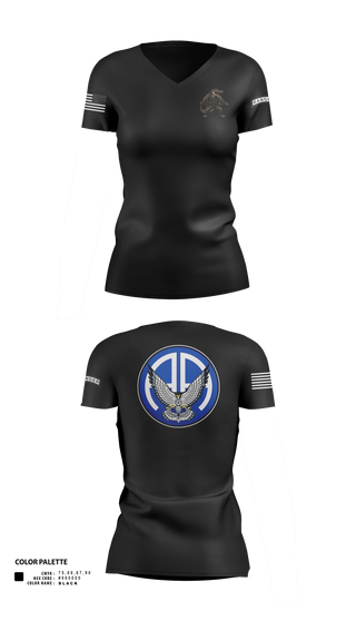 Womens Short Sleeve Vneck Shirt, A Co 2-325 AIR, Army, Teamtime, Team time, sublimation, custom sports apparel, team uniforms, spirit wear, spiritwear, sports uniforms, custom shirts, team store, custom team store, fundraiser sports, apparel fundraiser