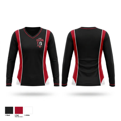 Lady trojans Women's Long Sleeve V-neck Shirt - 1