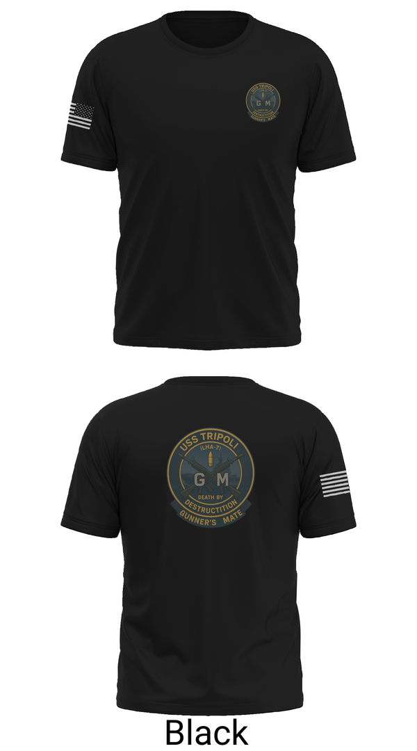 Old School Cotton Feel Shirt, USS TRIPOLI, , Teamtime, Team time, sublimation, custom sports apparel, team uniforms, spirit wear, spiritwear, sports uniforms, custom shirts, team store, custom team store, fundraiser sports, apparel fundraiser