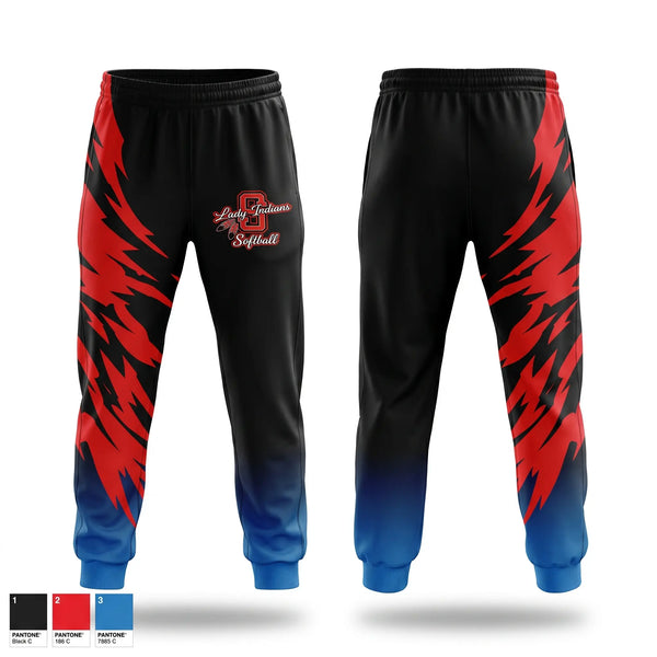 Sweatpants, Sissonville Lady Indians, Softball, Teamtime, Team time, sublimation, custom sports apparel, team uniforms, spirit wear, spiritwear, sports uniforms, custom shirts, team store, custom team store, fundraiser sports, apparel fundraiser