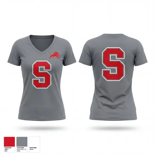 Womens Short Sleeve Vneck Shirt, Selmer Middle School Softball, Softball, Teamtime, Team time, sublimation, custom sports apparel, team uniforms, spirit wear, spiritwear, sports uniforms, custom shirts, team store, custom team store, fundraiser sports, apparel fundraiser