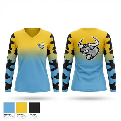 NBC BULLS 15155634 Women's Long Sleeve V-neck Shirt - 1