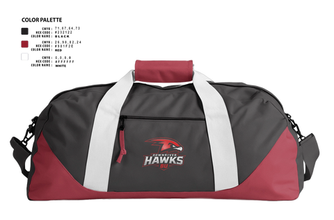 Duffle Bag, HAWKS, Baseball, Teamtime, Team time, sublimation, custom sports apparel, team uniforms, spirit wear, spiritwear, sports uniforms, custom shirts, team store, custom team store, fundraiser sports, apparel fundraiser