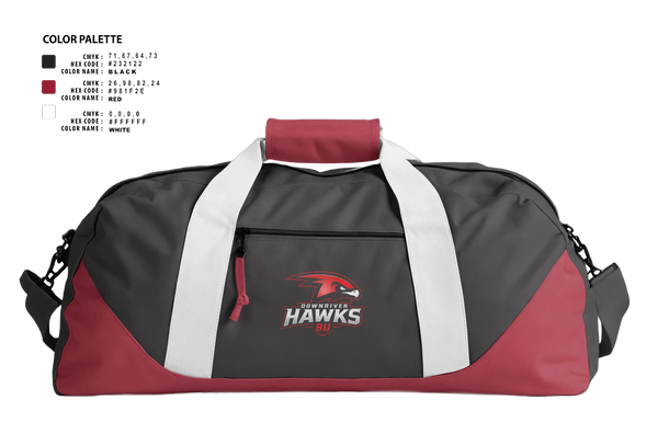 Duffle Bag, HAWKS, Baseball, Teamtime, Team time, sublimation, custom sports apparel, team uniforms, spirit wear, spiritwear, sports uniforms, custom shirts, team store, custom team store, fundraiser sports, apparel fundraiser