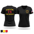 Salem Fire & Rescue Women's Short Sleeve V-neck Shirt - 1
