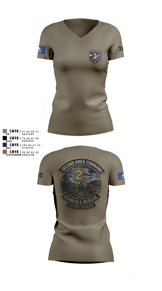 Womens Short Sleeve Vneck Shirt, Louisiana State Guard, Army, Teamtime, Team time, sublimation, custom sports apparel, team uniforms, spirit wear, spiritwear, sports uniforms, custom shirts, team store, custom team store, fundraiser sports, apparel fundraiser