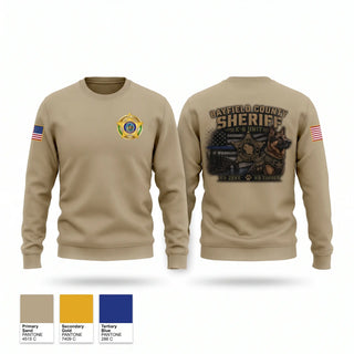 Crew Neck Sweatshirt, Bayfield County Sheriff K9 Unit, Police, Teamtime, Team time, sublimation, custom sports apparel, team uniforms, spirit wear, spiritwear, sports uniforms, custom shirts, team store, custom team store, fundraiser sports, apparel fundraiser