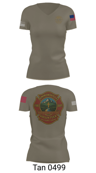 Womens Short Sleeve Vneck Shirt, Simmonsville VFD, , Teamtime, Team time, sublimation, custom sports apparel, team uniforms, spirit wear, spiritwear, sports uniforms, custom shirts, team store, custom team store, fundraiser sports, apparel fundraiser