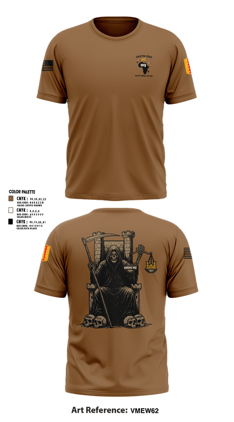 Short Sleeve Performance Shirt, 180th ESC HQ, Army, Teamtime, Team time, sublimation, custom sports apparel, team uniforms, spirit wear, spiritwear, sports uniforms, custom shirts, team store, custom team store, fundraiser sports, apparel fundraiser