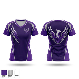 Womens Short Sleeve Vneck Shirt, Kyle Legacy Track & Field, Track & Field, Teamtime, Team time, sublimation, custom sports apparel, team uniforms, spirit wear, spiritwear, sports uniforms, custom shirts, team store, custom team store, fundraiser sports, apparel fundraiser