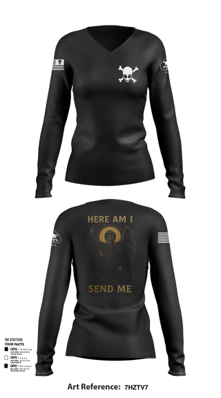 Womens Long Sleeve Vneck Shirt, Charlie Co., , Teamtime, Team time, sublimation, custom sports apparel, team uniforms, spirit wear, spiritwear, sports uniforms, custom shirts, team store, custom team store, fundraiser sports, apparel fundraiser
