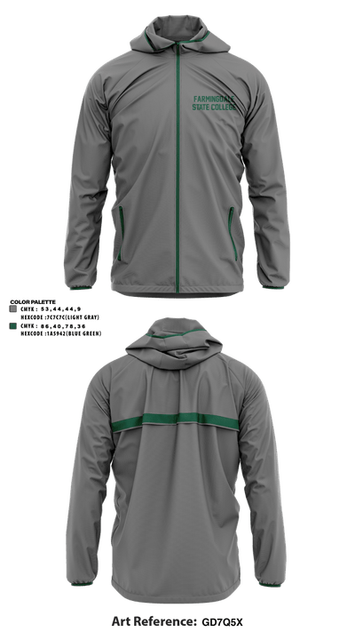 Farmingdale State College 6736736 Windbreaker - 1