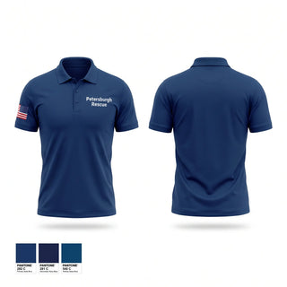 Short Sleeve Performance Polo, Petersburgh Rescue, EMS/EMT, Teamtime, Team time, sublimation, custom sports apparel, team uniforms, spirit wear, spiritwear, sports uniforms, custom shirts, team store, custom team store, fundraiser sports, apparel fundraiser