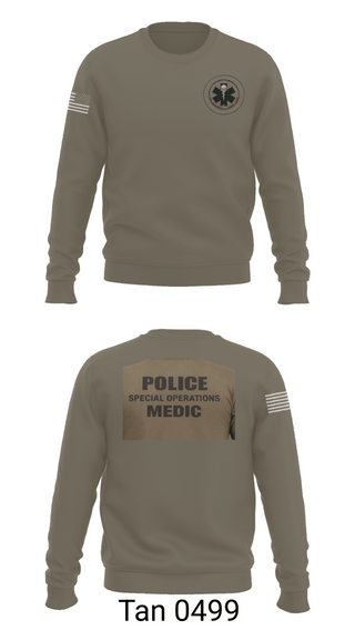 Crew Neck Sweatshirt, Muscogee Nation Police Tactical Medical team, Police, Teamtime, Team time, sublimation, custom sports apparel, team uniforms, spirit wear, spiritwear, sports uniforms, custom shirts, team store, custom team store, fundraiser sports, apparel fundraiser