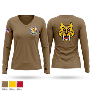Womens Long Sleeve Vneck Shirt, 18 EMS, Air Force, Teamtime, Team time, sublimation, custom sports apparel, team uniforms, spirit wear, spiritwear, sports uniforms, custom shirts, team store, custom team store, fundraiser sports, apparel fundraiser
