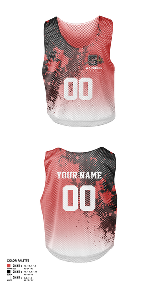 Mens Lacrosse Pinnie, Warriors, Men's Lacrosse, Teamtime, Team time, sublimation, custom sports apparel, team uniforms, spirit wear, spiritwear, sports uniforms, custom shirts, team store, custom team store, fundraiser sports, apparel fundraiser