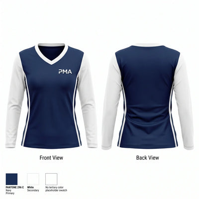 PMA Women's Long Sleeve V-neck Shirt - 1