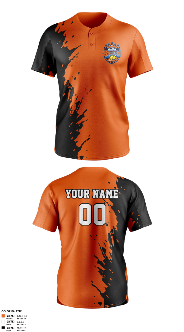 Two Button Softball Jersey, Foxes Fastpitch, Softball, Teamtime, Team time, sublimation, custom sports apparel, team uniforms, spirit wear, spiritwear, sports uniforms, custom shirts, team store, custom team store, fundraiser sports, apparel fundraiser