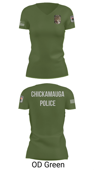 Womens Short Sleeve Vneck Shirt, Chickamauga Police, , Teamtime, Team time, sublimation, custom sports apparel, team uniforms, spirit wear, spiritwear, sports uniforms, custom shirts, team store, custom team store, fundraiser sports, apparel fundraiser