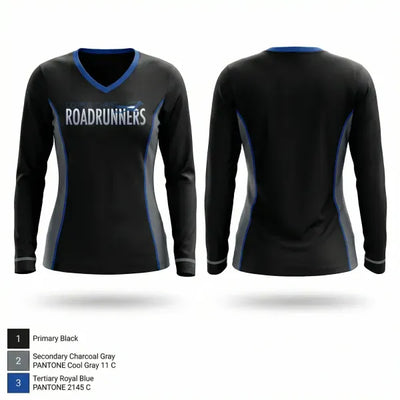 Corpus Christi Roadrunners 67934256 Women's Long Sleeve V-neck Shirt - 1