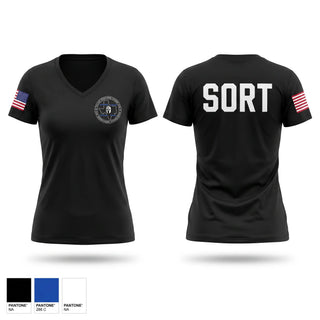 Womens Short Sleeve Vneck Shirt, SORT, Police, Teamtime, Team time, sublimation, custom sports apparel, team uniforms, spirit wear, spiritwear, sports uniforms, custom shirts, team store, custom team store, fundraiser sports, apparel fundraiser