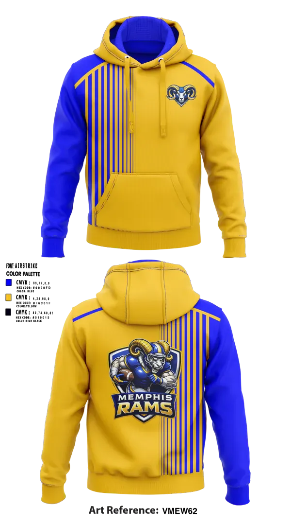 Hoodie, Memphis Rams, , Teamtime, Team time, sublimation, custom sports apparel, team uniforms, spirit wear, spiritwear, sports uniforms, custom shirts, team store, custom team store, fundraiser sports, apparel fundraiser