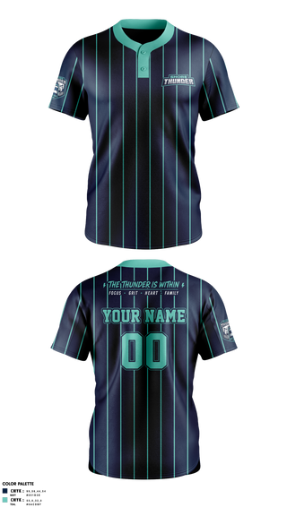 Two Button Softball Jersey, Shore ThunderWicked Woman Welding, Softball, Teamtime, Team time, sublimation, custom sports apparel, team uniforms, spirit wear, spiritwear, sports uniforms, custom shirts, team store, custom team store, fundraiser sports, apparel fundraiser