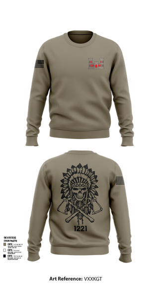 Crew Neck Sweatshirt, 1221st Route Clearance Co., National Guard, Teamtime, Team time, sublimation, custom sports apparel, team uniforms, spirit wear, spiritwear, sports uniforms, custom shirts, team store, custom team store, fundraiser sports, apparel fundraiser