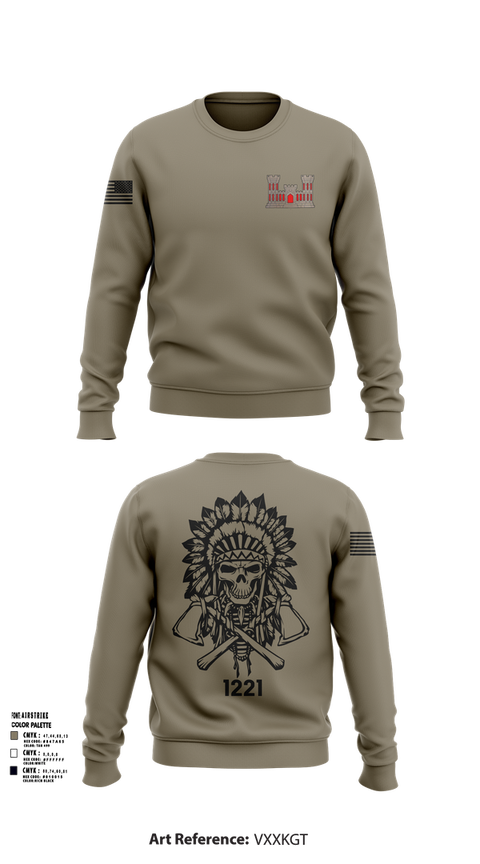 Crew Neck Sweatshirt, 1221st Route Clearance Co., National Guard, Teamtime, Team time, sublimation, custom sports apparel, team uniforms, spirit wear, spiritwear, sports uniforms, custom shirts, team store, custom team store, fundraiser sports, apparel fundraiser