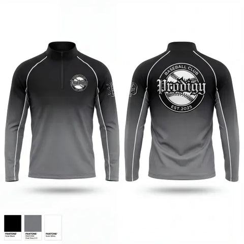 Quarter Zip Jacket, Prodigy, Baseball, Teamtime, Team time, sublimation, custom sports apparel, team uniforms, spirit wear, spiritwear, sports uniforms, custom shirts, team store, custom team store, fundraiser sports, apparel fundraiser