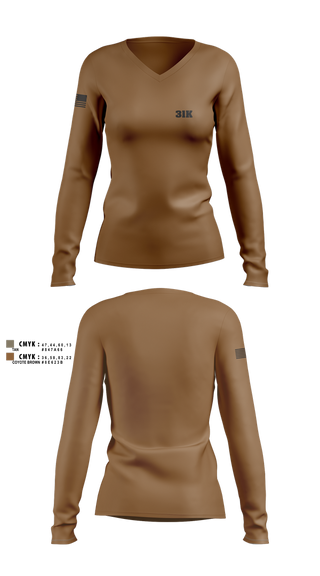 Womens Long Sleeve Vneck Shirt, 31K, , Teamtime, Team time, sublimation, custom sports apparel, team uniforms, spirit wear, spiritwear, sports uniforms, custom shirts, team store, custom team store, fundraiser sports, apparel fundraiser