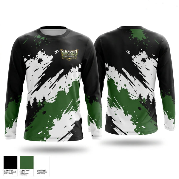 Long Sleeve Performance Shirt, Wicked Cheer Academy, Cheer, Teamtime, Team time, sublimation, custom sports apparel, team uniforms, spirit wear, spiritwear, sports uniforms, custom shirts, team store, custom team store, fundraiser sports, apparel fundraiser