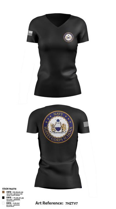 NSCS 5446816 Women's Short Sleeve V-neck Shirt - 3