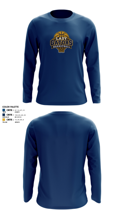 Lady Gators Basketball 81597712 Long Sleeve Performance Shirt - 3