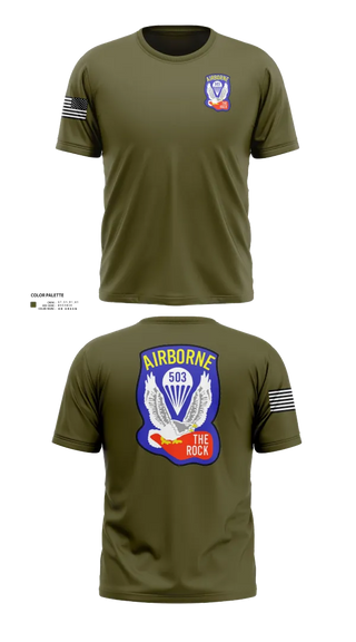 Old School Cotton Feel Shirt, 1st Battalion 503rd Infantry Regiment, , Teamtime, Team time, sublimation, custom sports apparel, team uniforms, spirit wear, spiritwear, sports uniforms, custom shirts, team store, custom team store, fundraiser sports, apparel fundraiser