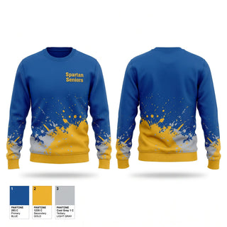 Crew Neck Sweatshirt, Spartan Seniors, Cross Country, Teamtime, Team time, sublimation, custom sports apparel, team uniforms, spirit wear, spiritwear, sports uniforms, custom shirts, team store, custom team store, fundraiser sports, apparel fundraiser