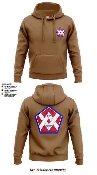 Hoodie, 55th Sustainment Brigade, , Teamtime, Team time, sublimation, custom sports apparel, team uniforms, spirit wear, spiritwear, sports uniforms, custom shirts, team store, custom team store, fundraiser sports, apparel fundraiser